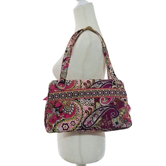 Vera Bradley Very Berry Paisley Women's Shoulder Bag Purse Quilted Pink - Picture 2 of 8